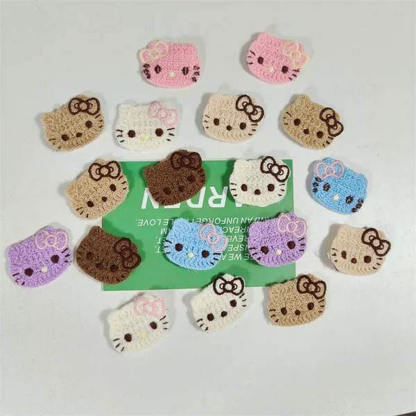 Autumn and Winter Kt Cat Plush Cartoon Magic Stickers Bangs Stickers Sweet Girl Seamless Velcro Hair Accessories Accessories Wholesale