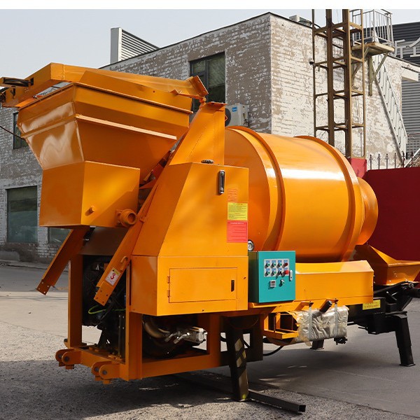 Beton Karıştırma ve Taşıma Birleşik Makinesi Tambur Tipi Karıştırma Pompası İnşaat Alanı Mobil Beton Karıştırma ve Pompalama Birleşik Sistemi