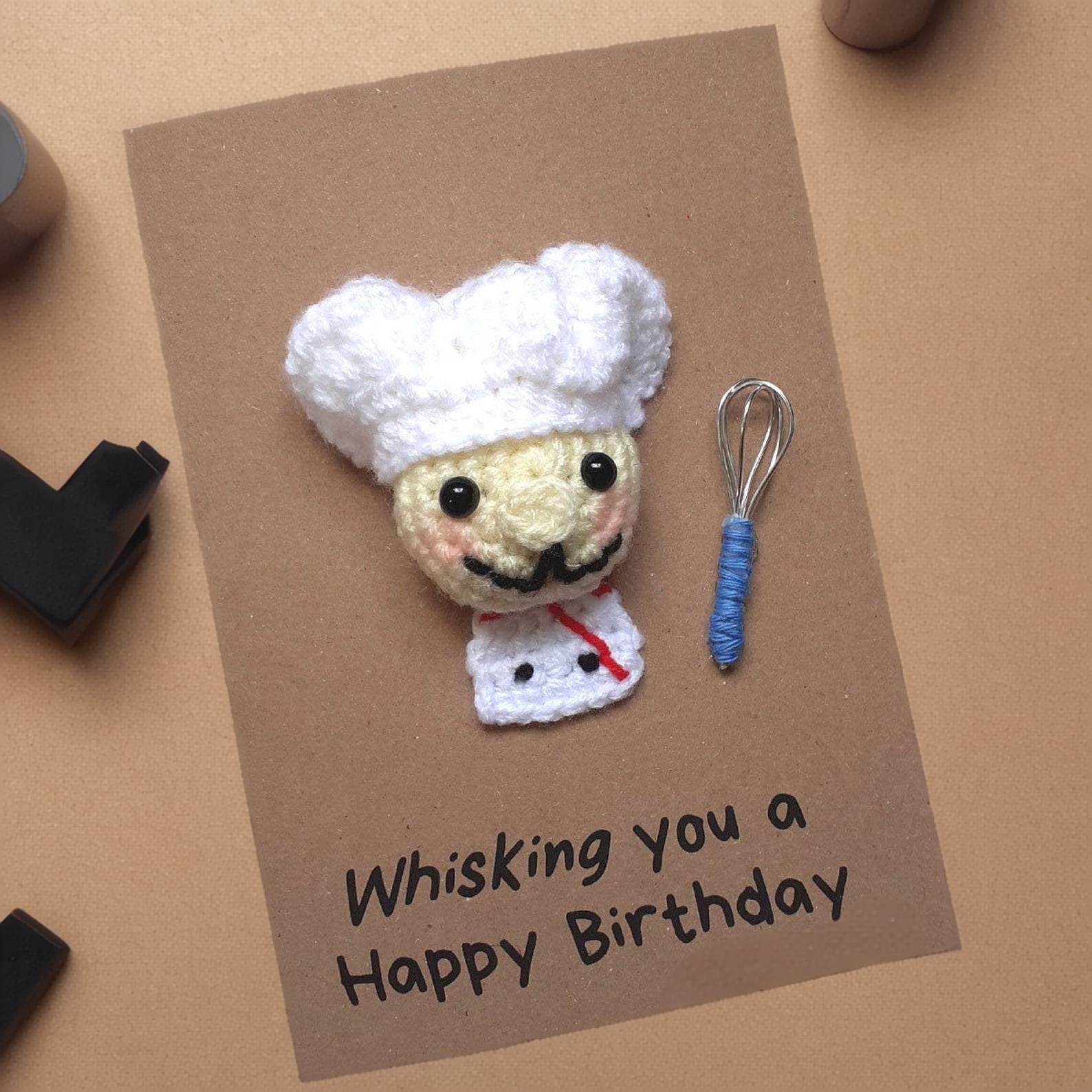 [완성된 축하 카드] 흰 모자 요리사