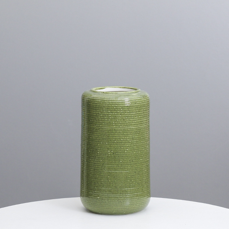 Jarrón de cerámica hogar europeo sala de estar adornos de flores de color de lujo ligero Flor de alto grado flores insertadas ins viento transfronterizo