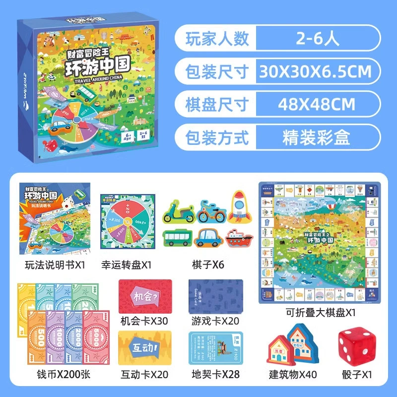 Monopoly, World tour, Journey to China, медный игрушка, настольная игра, оптовая