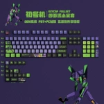 EVA初号机布丁键帽四面透光工艺PBT+PC材质机械键盘键帽