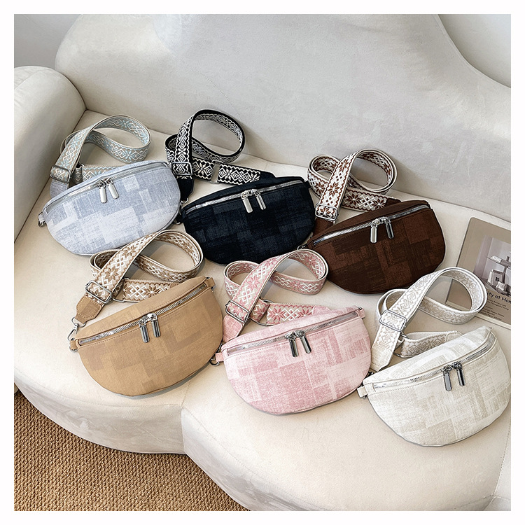 Borsa a tracolla da donna texture versatile marsupio e chest bag_voghion.com