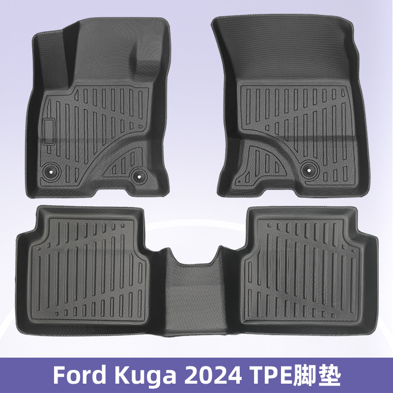Accesorios para Ford Kuga 2024 TPE Foot Pads 3D All-Weather Mat Interior