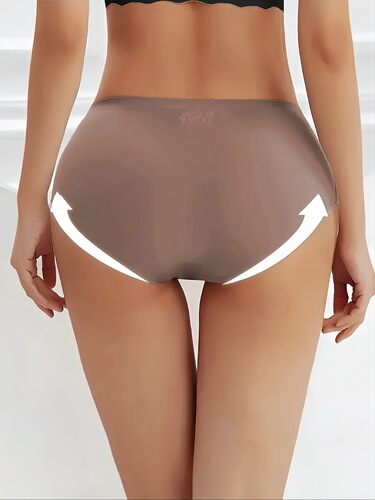 6pcs Womens Seams Ice Silky Thongs Soft Breathable