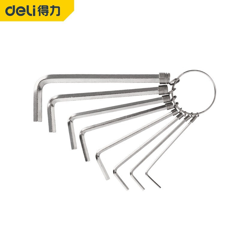 得力 DL3080 内六角扳手套装内六角螺丝刀球头8件套1.5-6mm