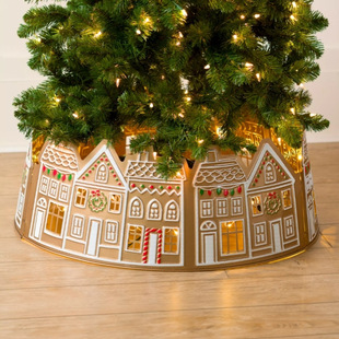 New LED Gingerbread Christmas Tree Collar Gingerbread Christmas Tree Collar Decoration