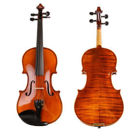 通灵 优质花纹枫木 考级演奏手工花纹中提 乌木配件中提琴