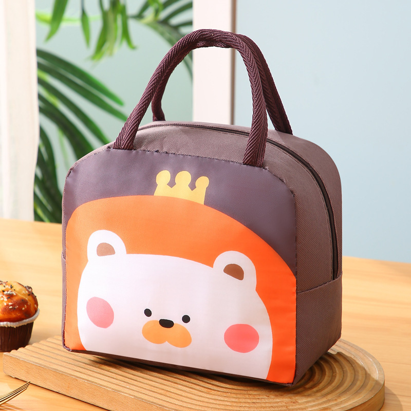 小学生のかわいいランチボックスバッグポータブルアルミホイル厚みのある子供用断熱ランチバッグ大容量ランチバッグ付き|undefined