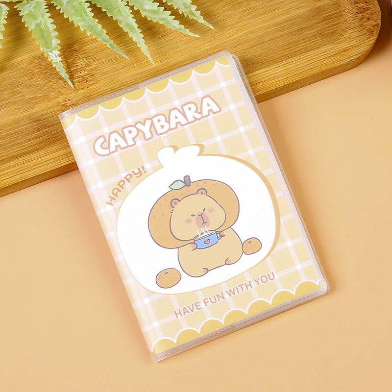Cuaderno de bolsillo Capibara A7 portátil creativo lindo de alto valor de visualización cubierta de plástico dibujo personalizado