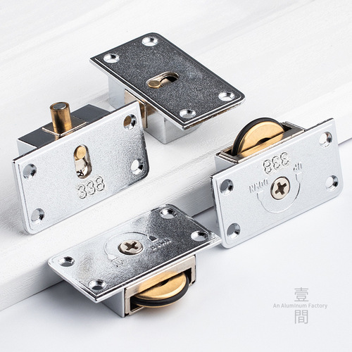 Sliding door rollers for wardrobes, cabinet door sliders, push-pull door floor rollers, alloy rollers for wooden through doors