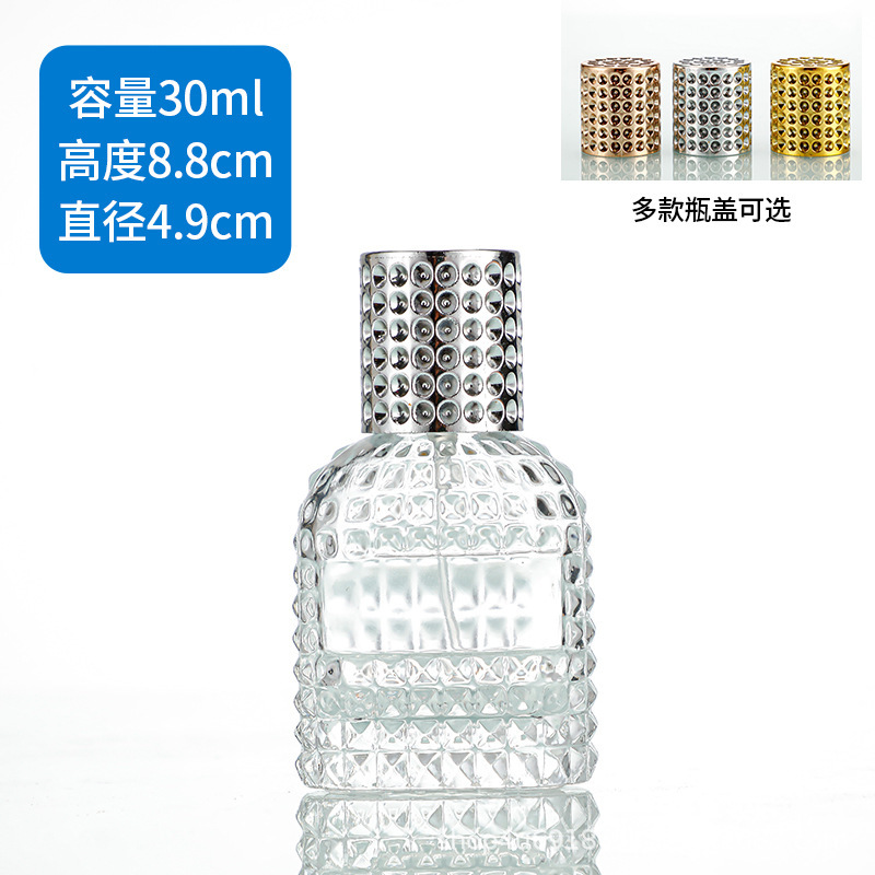 ガラス香水瓶 30 ミリリットル化粧品エッセンシャル オイル スプレー ボトルビッグブランドと同じスタイルの香水詰め替えボトル シルク スクリーン ロゴ在庫あり|undefined