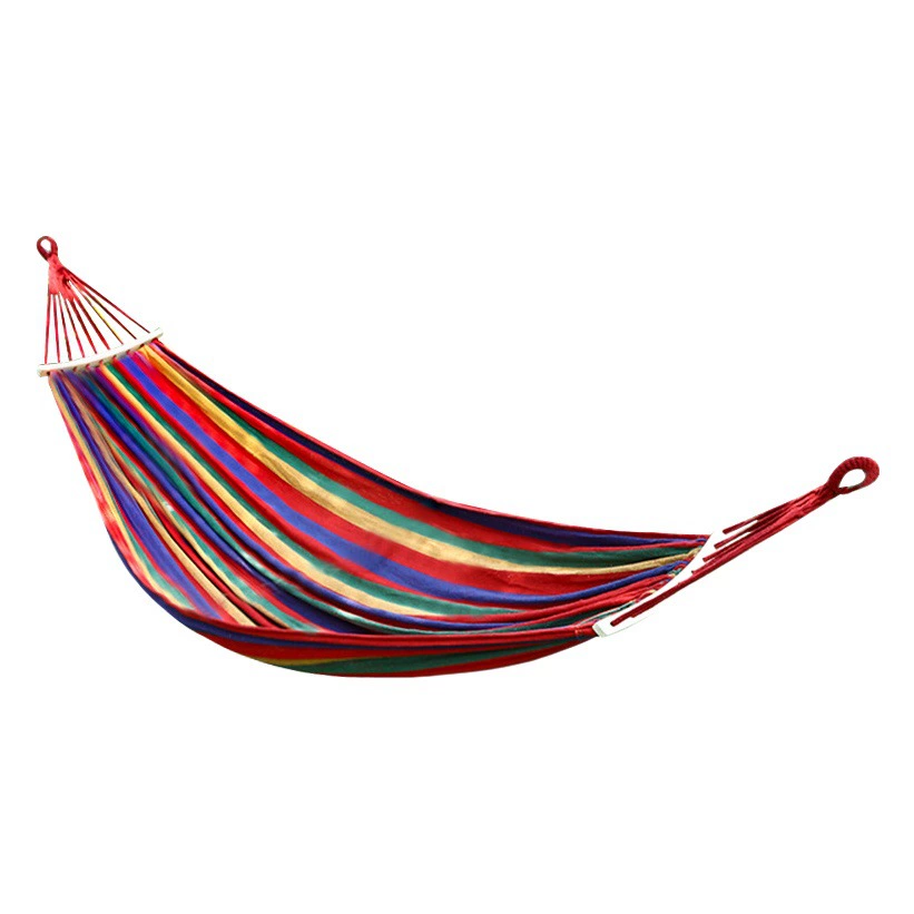 Утолщенный хлопковый гамак для кемпинга, уличный, с защитой от опрокидывания, оптом, одинарный и двойной, для взрослых и детей