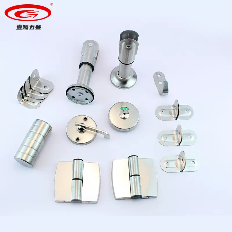 不锈钢配件套装卫生间隔断卫浴五金公共厕所套装洗手间隔断五金件