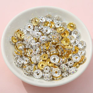 DIY jewelry accessories drill ring bead color bracelet Diamond spacer wheel ring 6/8/10mm factory direct supply