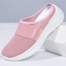 外贸鞋子女2025夏季透气半拖单鞋shoes 大码跨境休闲女鞋TEMU代贴