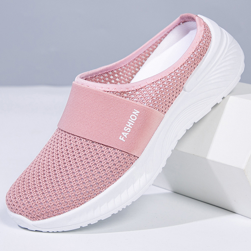 外贸鞋子女2025夏季透气半拖单鞋shoes 大码跨境休闲女鞋TEMU代贴