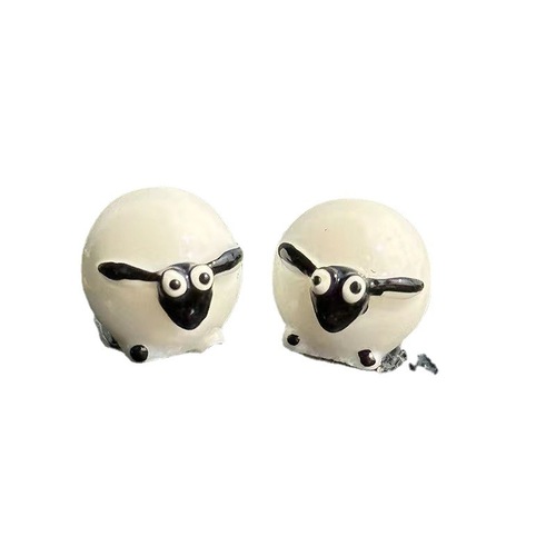 Small Sheep Car Ornament Car Interior Decor Cute Car Center Console Electric Vehicle Rear View Mirror Decorative Accessories Variety Pack