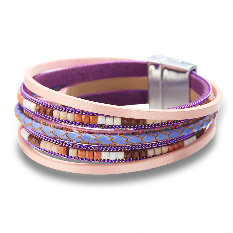 Simple Style Geometric Pu Leather Women's Bracelets display picture 9