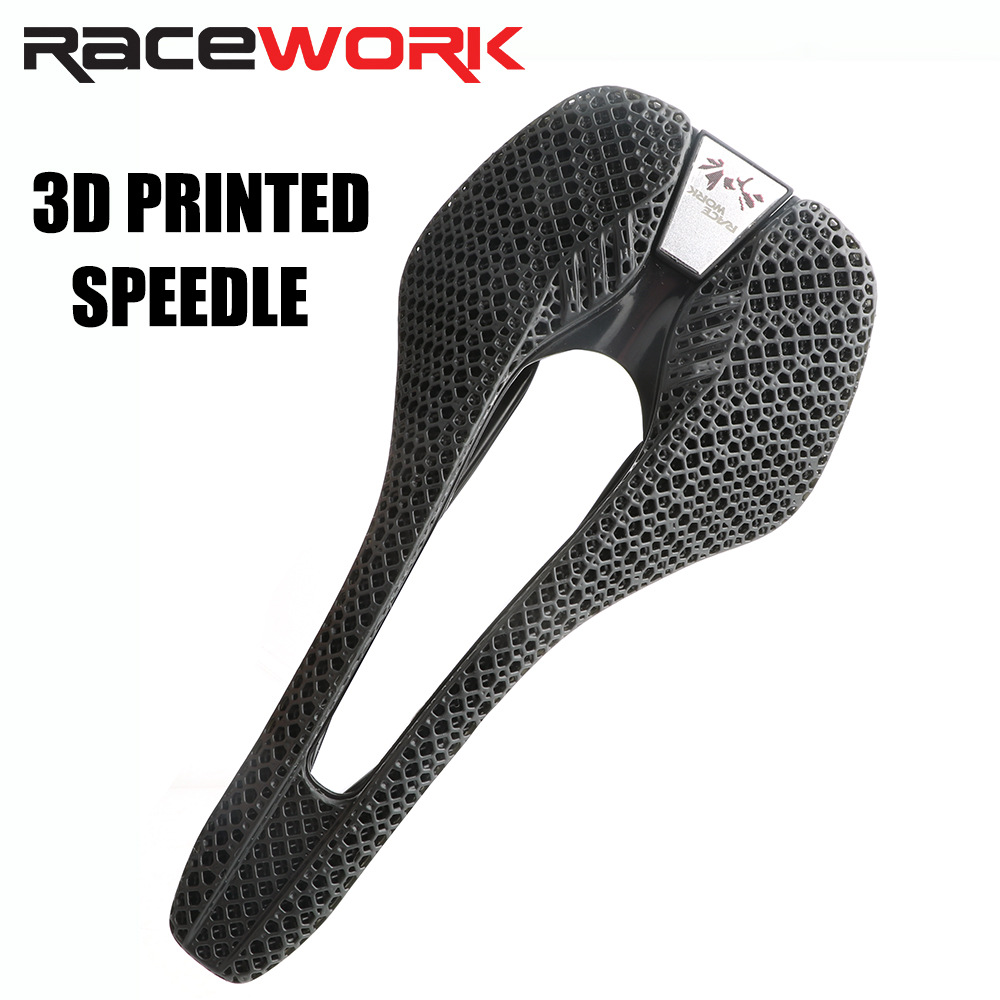 RACEWORK bicicleta tecnología 3D cojín de impresión carretera mountain bike cojín de asiento cómodo transpirable alforja de nido de abeja