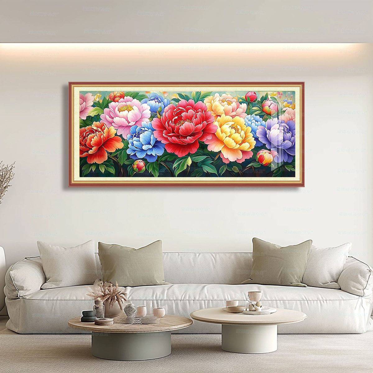 [Algodón importado] Mona Lisa real bordado a mano de flores ricas y nobles bordados chinos de color nacional image 8