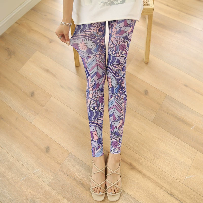 Лет leggings сверхтонкие летом, шёлковые брюки, облегающие