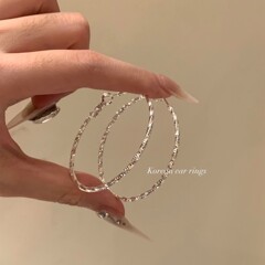 千禧辣妹大耳圈小众设计感气质个性洋气时尚精致轻奢百搭复古耳环