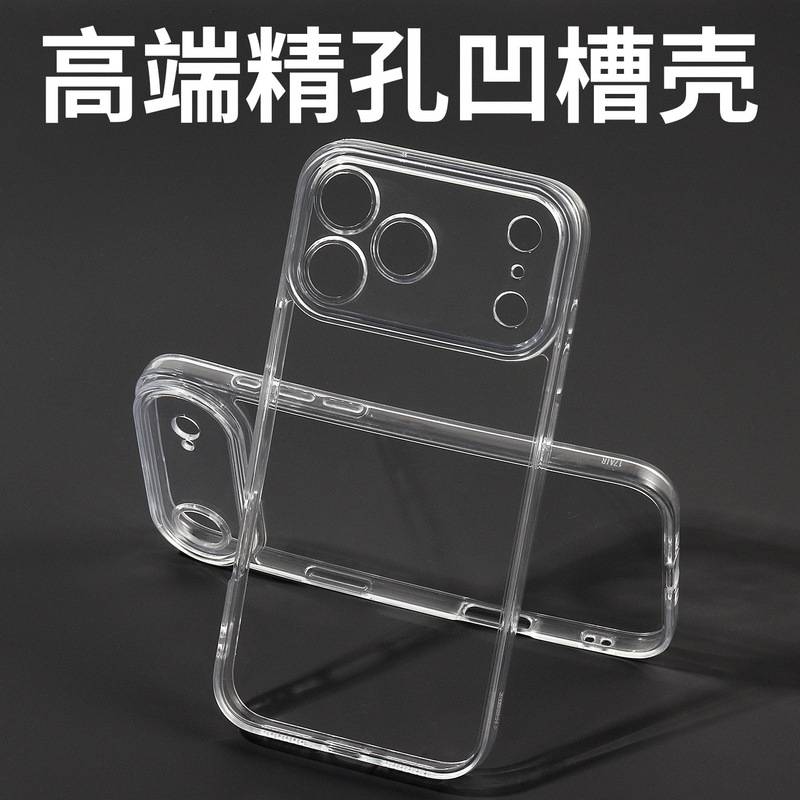 Suitable for Apple 17 Full-Cover Lens Groove 16Promax Custom-Made Epoxy DIY Cream Glue Acrylic Phone Case
