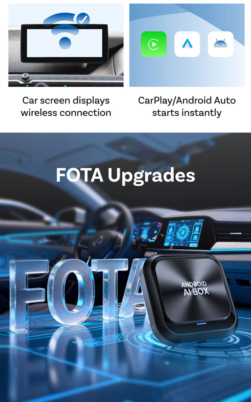 Cross-Border Wireless Carplay Box Wired to Module Car Adapter Car-Machine Adaptation Interconnection Android Mini