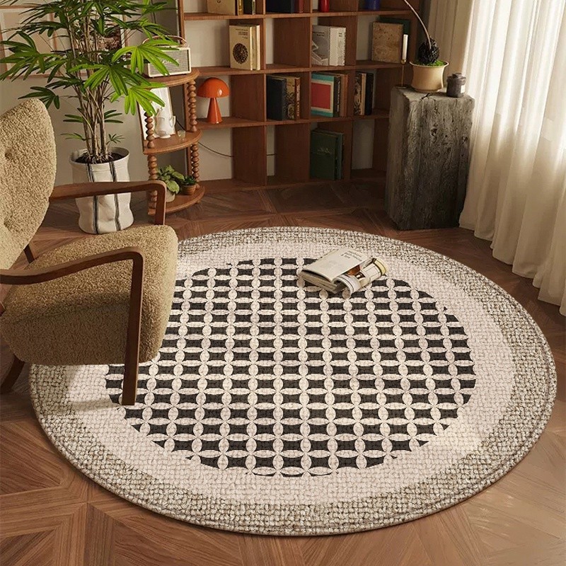 Alfombra de oficina redonda europea sala de estar sofá mesa de té mantas de estudio cojín de silla giratoria cojín de asiento de cama cojín de cama