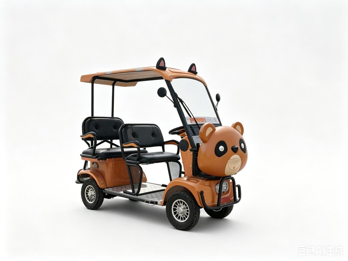 Xiangtu Electric Four-Wheel Sightseeing Battery Car, Golf Cart with Canopy, 4-Seater, Smart Mobility Vehicle for Tourist Areas