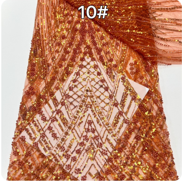 2025 nuevos fabricantes al por mayor tela de bordado de malla de diseño alto vestido de boda tela de bordado