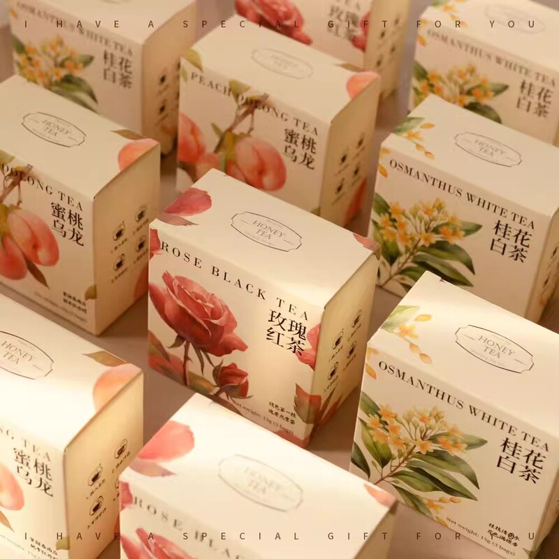 国風彩墨風味茶お土産実用小プレゼント花嫁喜茶喜蜜結婚式小物結婚茶葉|undefined