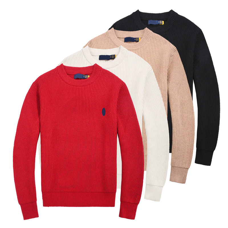 New Autumn and Winter Men's Round Neck Knitwear Knitwear Men's Business Casual Slim Pullover Blended Wool Knitwear