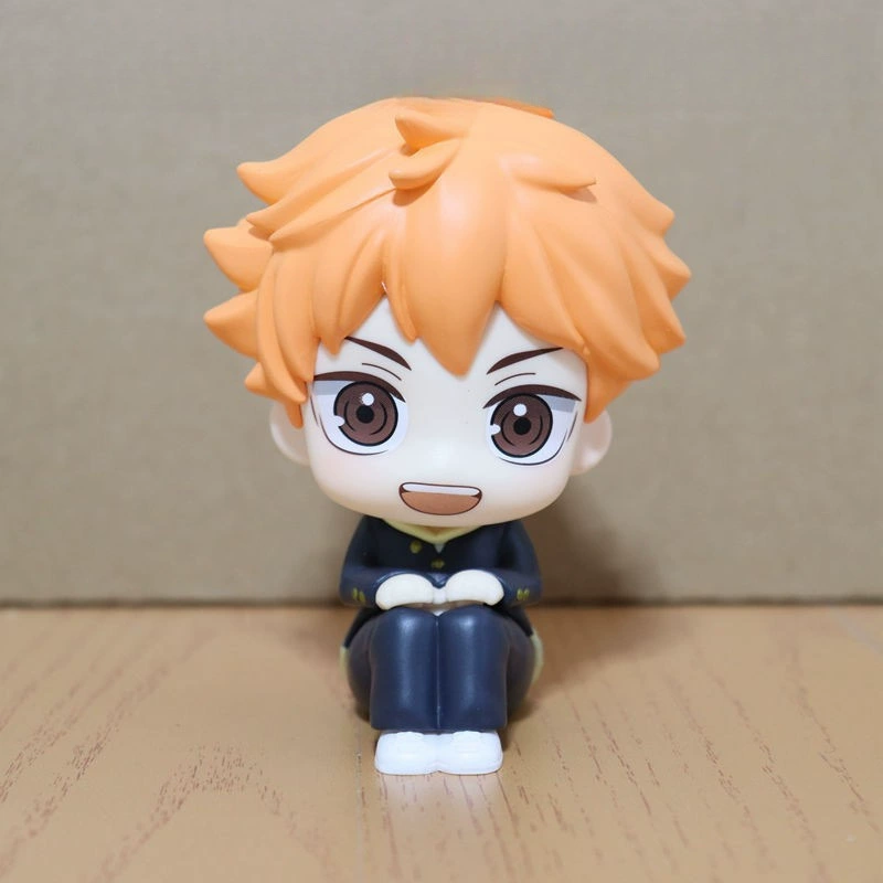 Sitting anime chibi figure, collectible character figures, multiple characters and versions