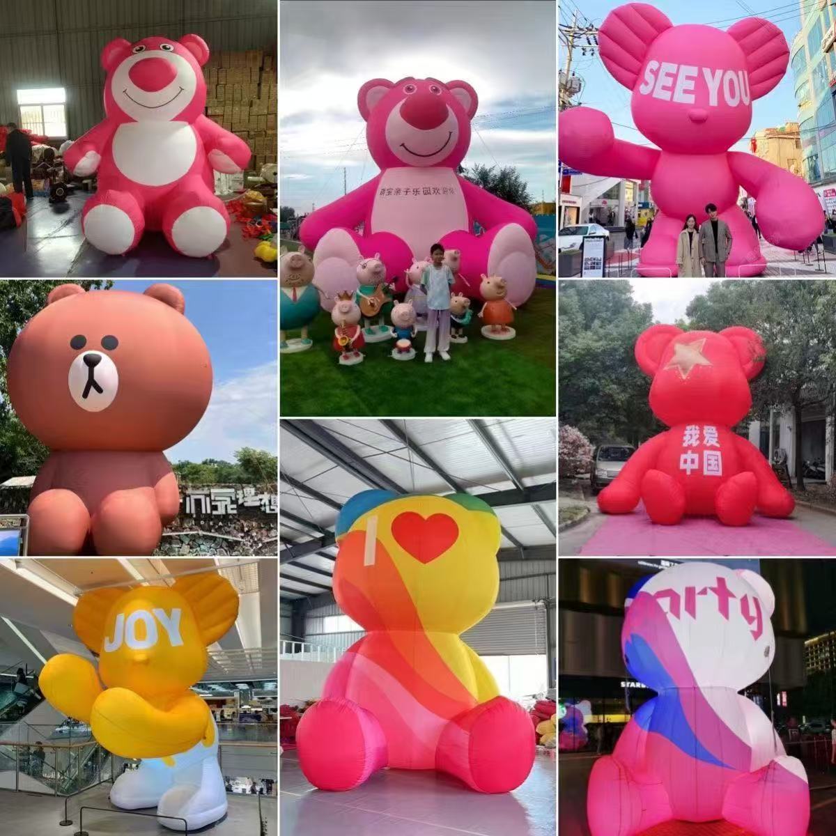 充气卡通气模蜘蛛侠孙悟空兔子景区商场美陈大型气模楼顶爬墙毛绒