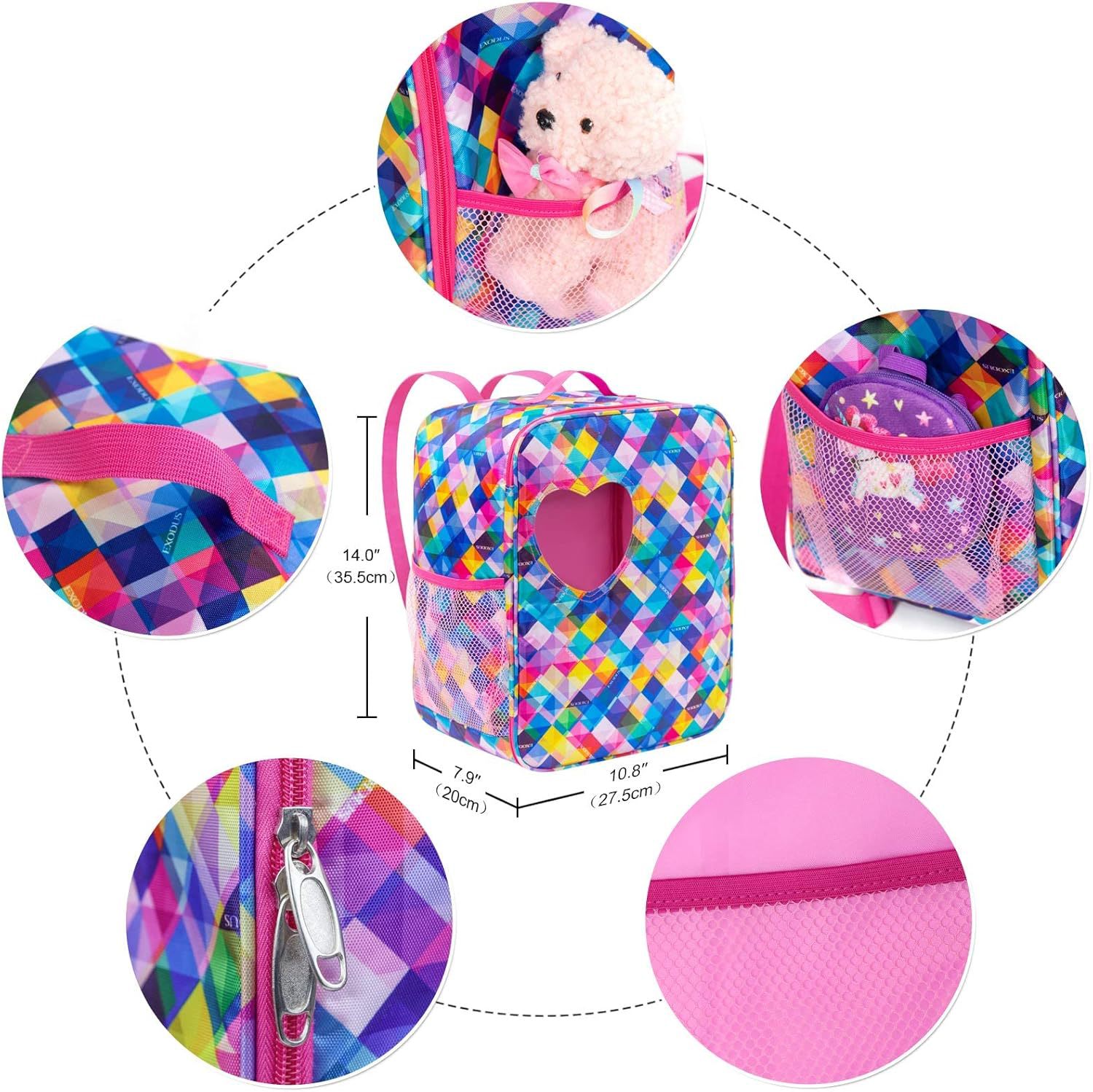 Amazon venta caliente de 18 pulgadas muñeca americana mochila muñeca renacer bolsas de equipaje juguetes para niños mochilas al por mayor