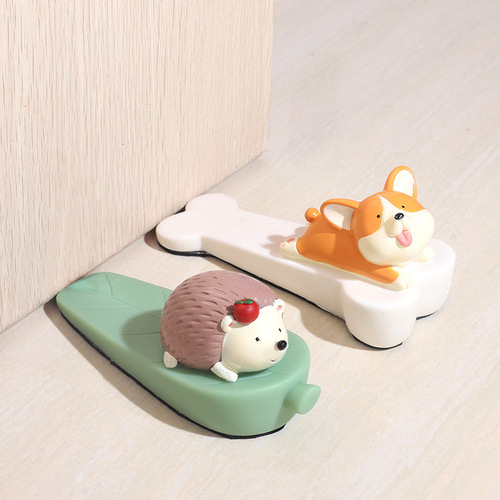 Cute PVC animal door collision cartoon creative door stop top door anti-collision living room child safety door stop door stopper ornaments