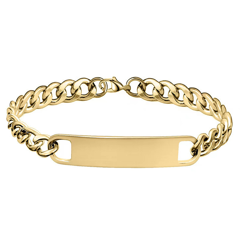 Korean-Style Couple Fashion Titanium Steel Tail Chain Accessories, Simple Curved Stainless Steel Bracelet, Available in Stock