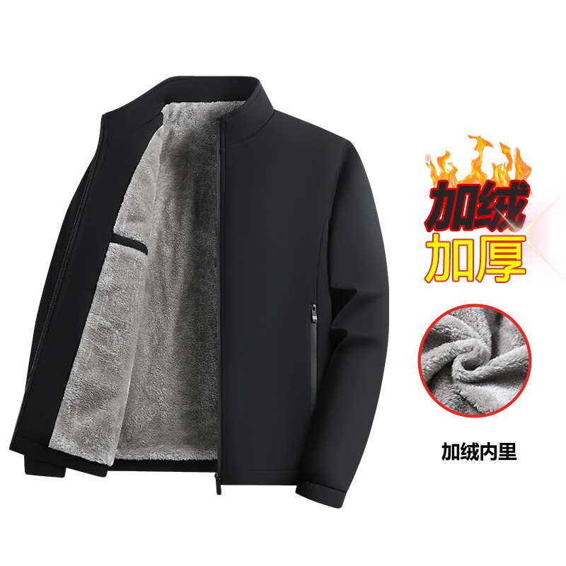 Papá chaqueta de invierno más chaqueta gruesa de vello 50 años 70 años de edad de mediana edad ropa de hombre primavera y otoño ropa caliente