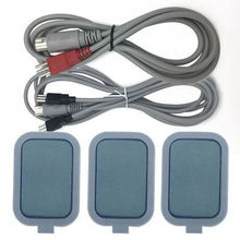 DDS按摩器理療儀海綿電極硅膠正負連接線加熱配件三孔發熱電極片