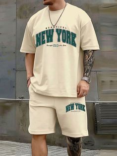 Comercio exterior europeo y americano Amazon 2025 nuevo estilo casual a juego de color manga corta cuello redondo camiseta pantalones cortos traje ME5 MA04