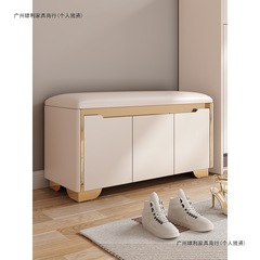 实木换鞋凳现代轻奢进门鞋架可坐式穿鞋凳小型鞋橱门口软包长凳子