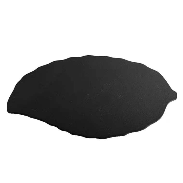 Japonés ins pizarra natural placa Placa de pizarra Placa de sushi Placa de piedra negra Placa de forma de hoja