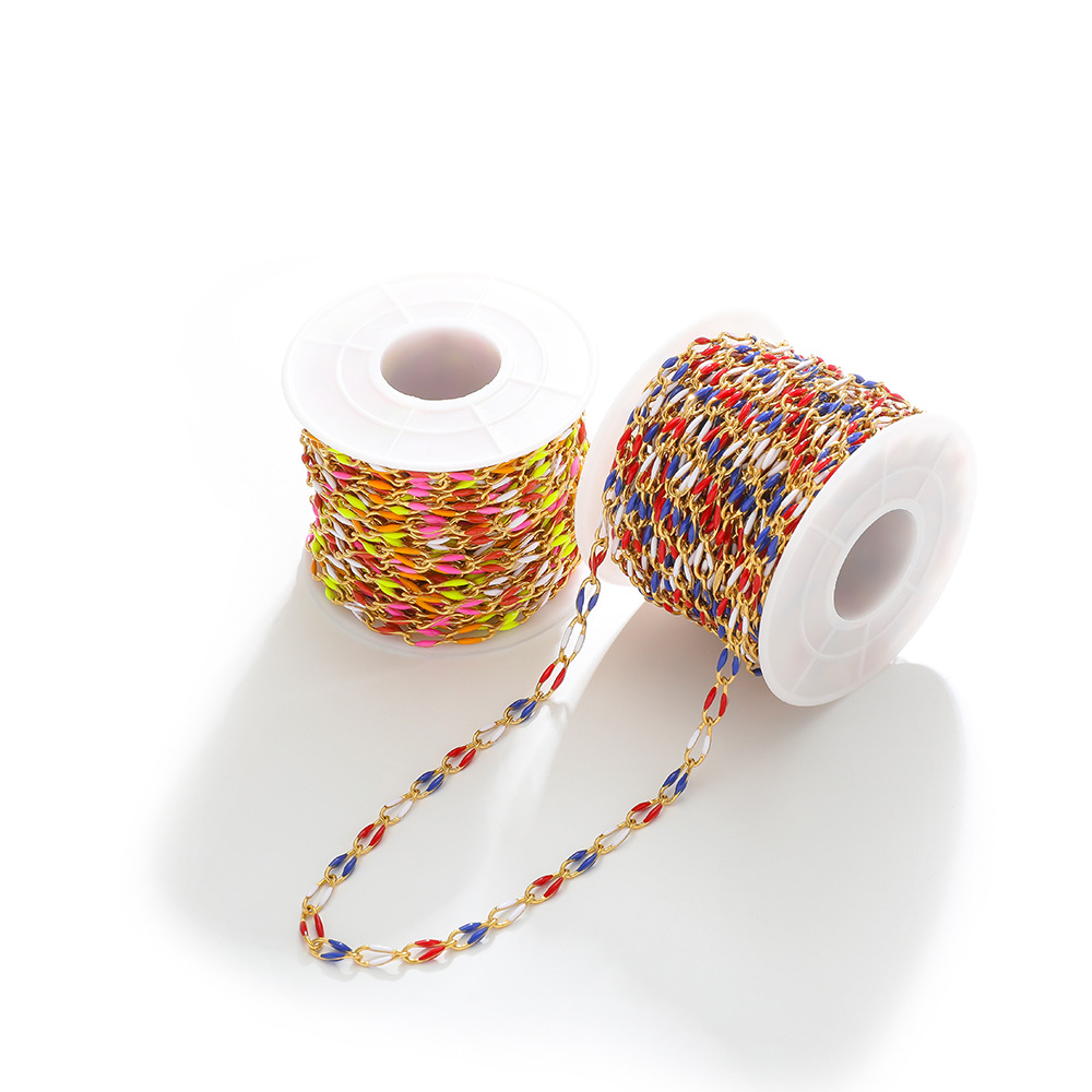Enamel Design 1 Piece 1m 304 Stainless Steel Color Block Chain