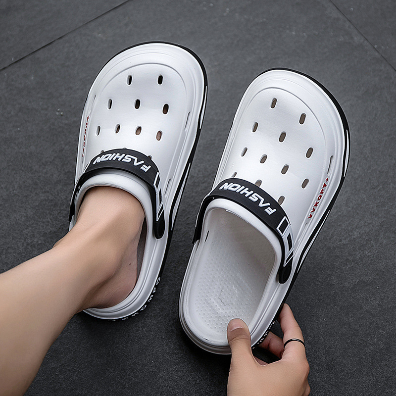 Scarpe da uomo EVA, sandali corti in stile coreano alla moda con punta chiusa, capospalla estivo, spiaggia, sensazione di cacca_voghion.com