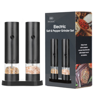 Simple charging pepper grinder double with base black pepper pepper food grinder usb charging