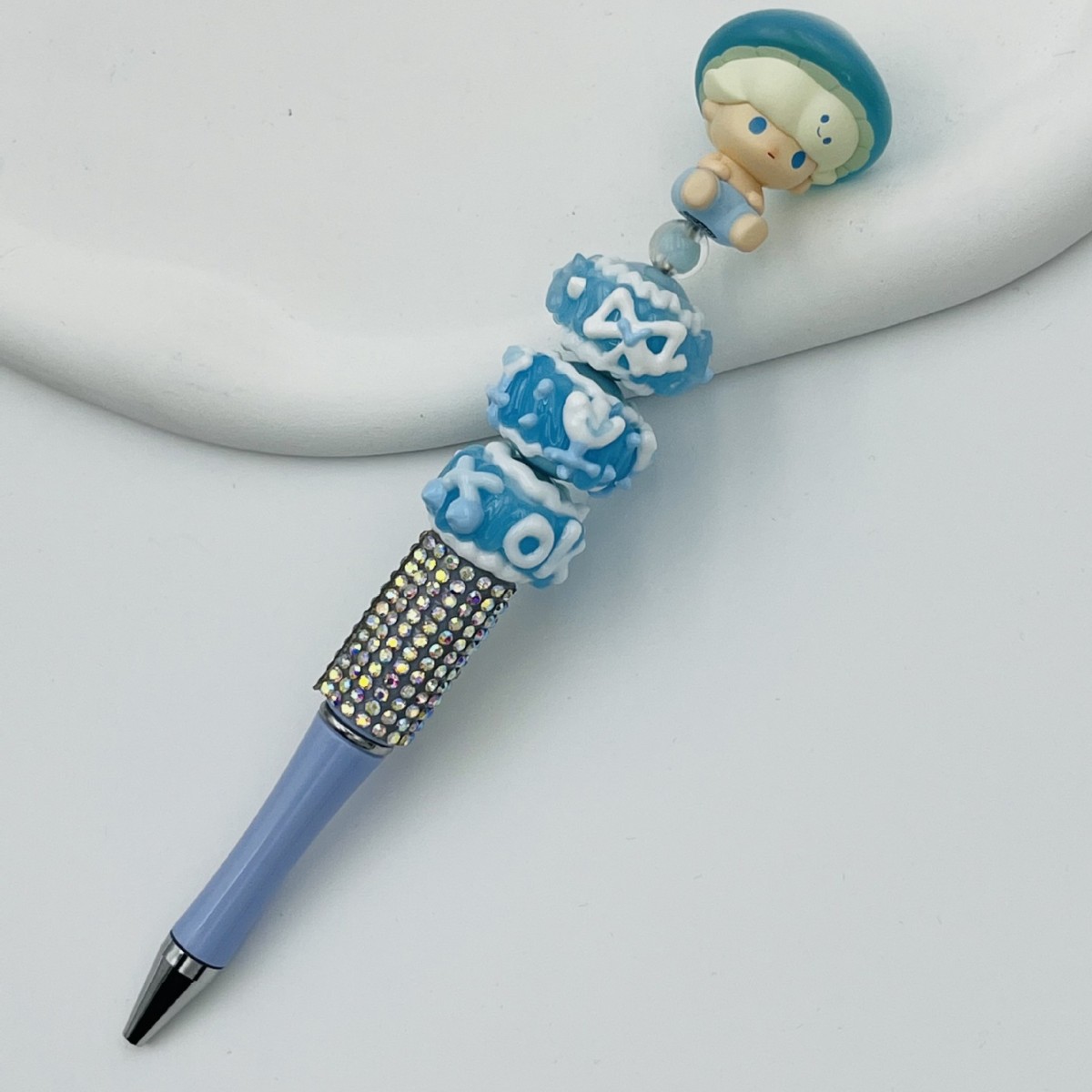 Genuino bolígrafo de granos espumoso, bolígrafo de cuentas encantador, bolígrafo de regalo creativo de dibujo a mano, bolígrafo de bola creativo