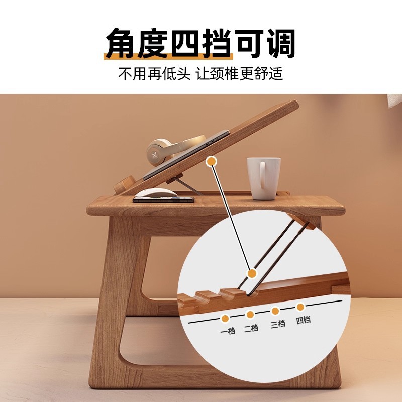 Mesa de cama pequeña mesa de madera sólida casa ventana flotante dormitorio escritorio plegable escritorio de escritorio de estudiantes escritorio de computadora portátil