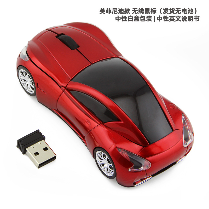 Ratón óptico transfronterizo 2.4G batería USB ratón pintura UV regalo coche ratón de computadora inalámbrica